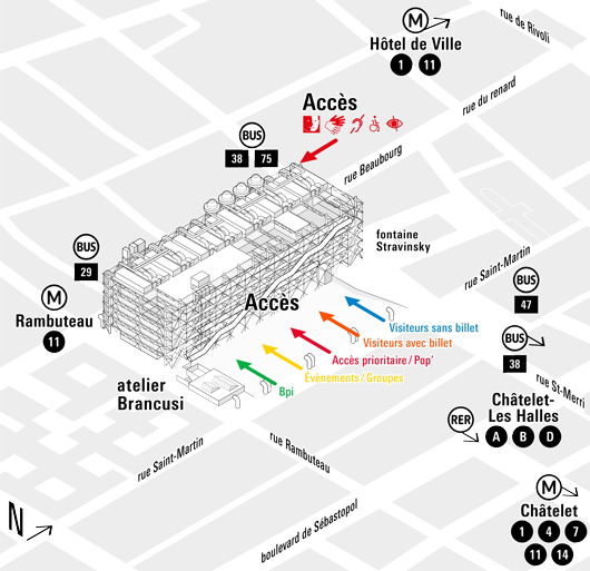 Centre Pompidou - Forum -1 - Scène centrale